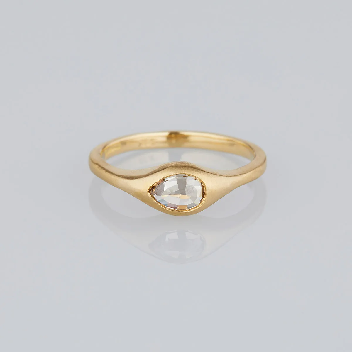 0.75 Carat One-of-a-Kind Rose Cut Brown Diamond Signet Ring | DR139-OOAK