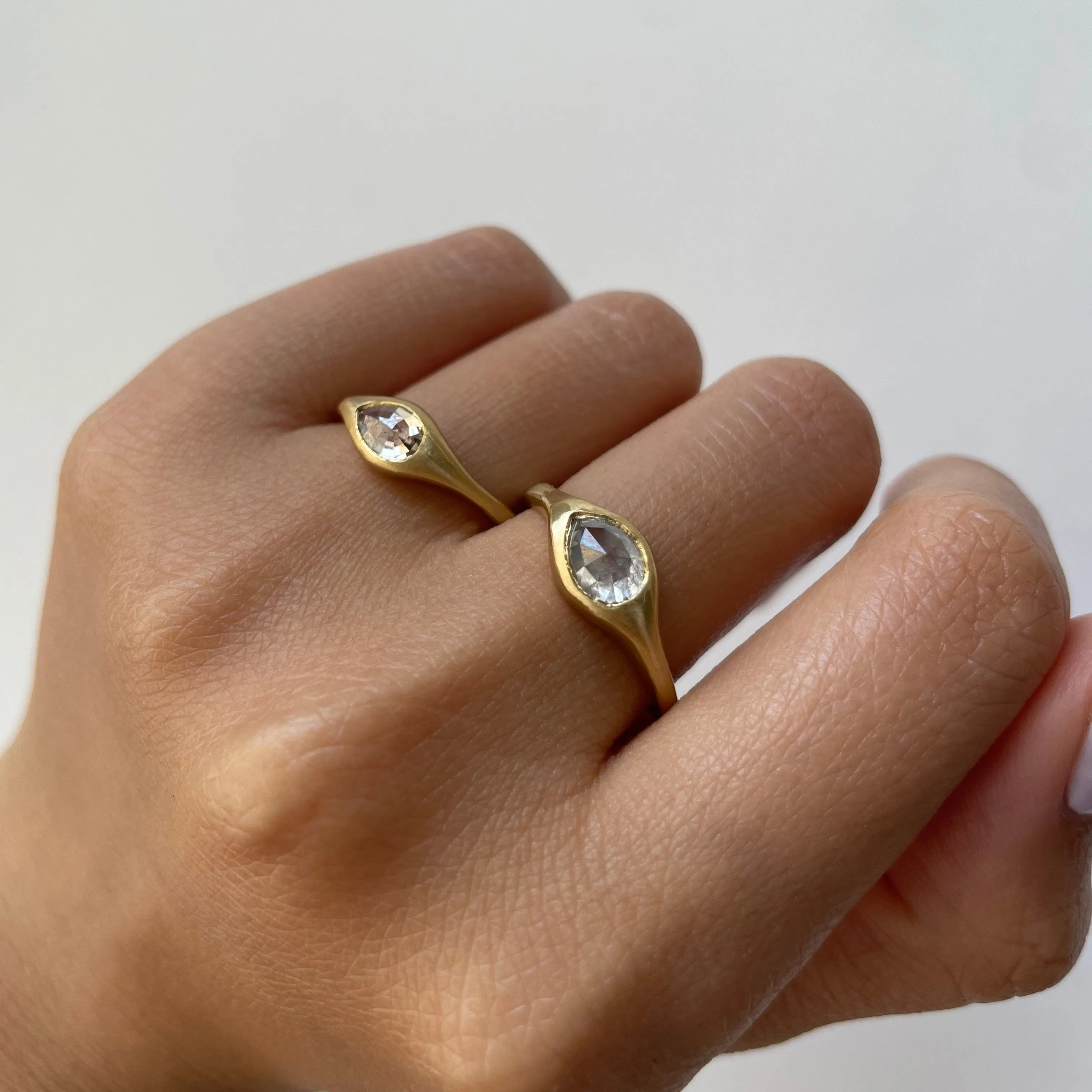 0.75 Carat One-of-a-Kind Rose Cut Brown Diamond Signet Ring | DR139-OOAK