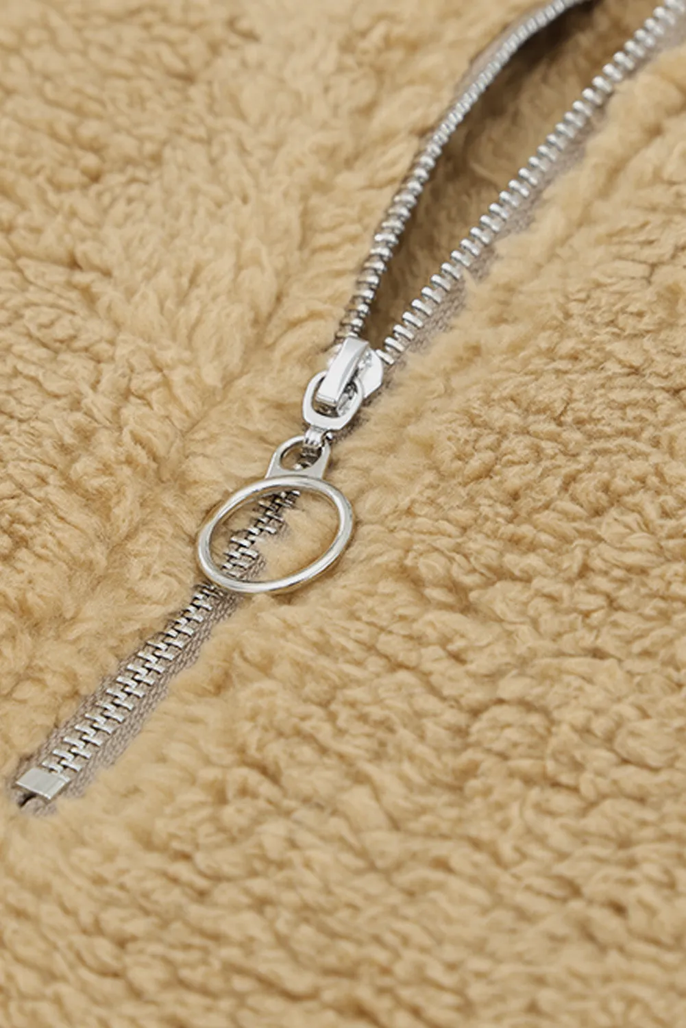 1/4 Zip Hooded Sherpa Sweatshirt with Kangaroo