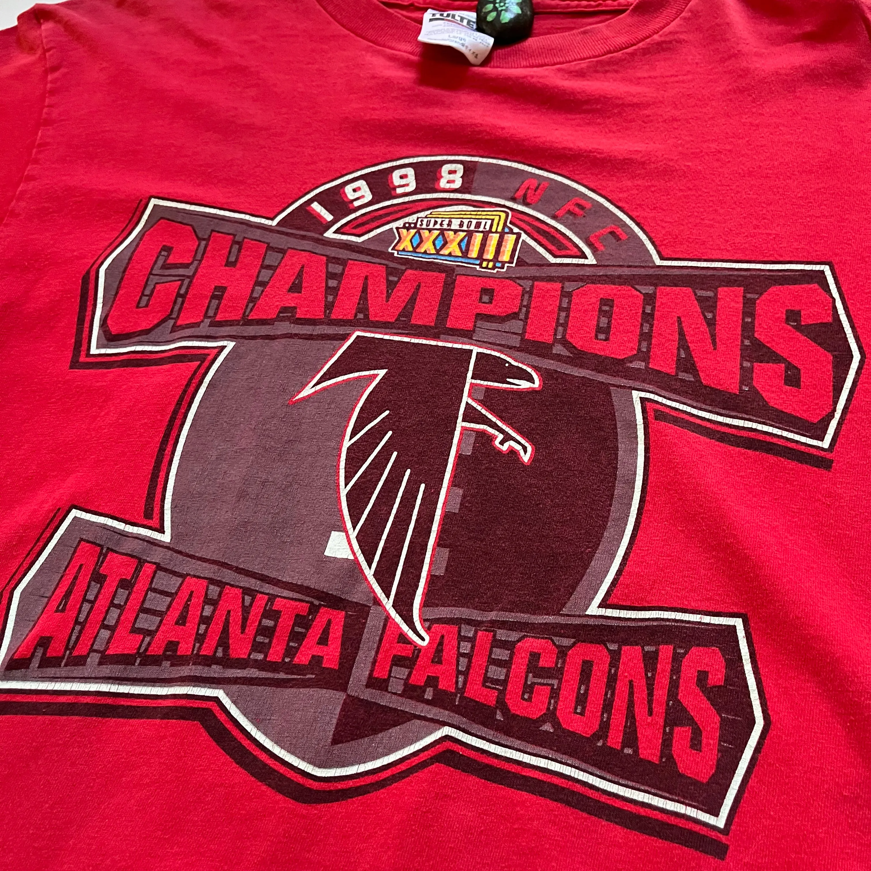 1998 NFL Atlanta Falcons NFC Champs Football Graphic T-Shirt