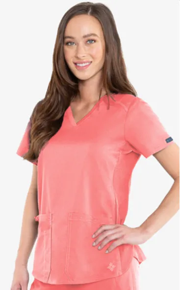 7459 V-NECK SHIRTTAIL TOP (Size: 2X-5X)