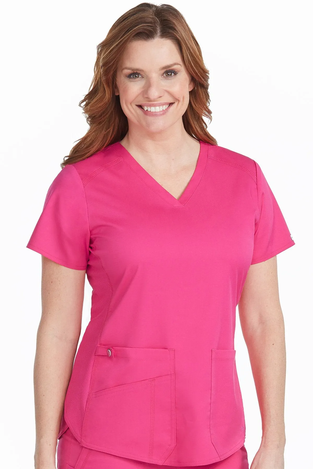 7459 V-NECK SHIRTTAIL TOP (Size: 2X-5X)