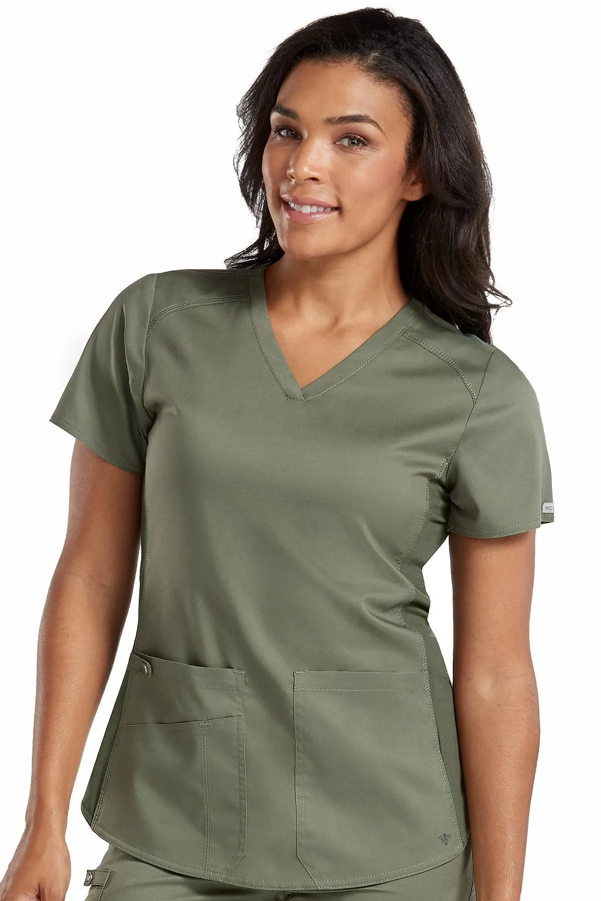 7459 V-NECK SHIRTTAIL TOP (Size: 2X-5X)