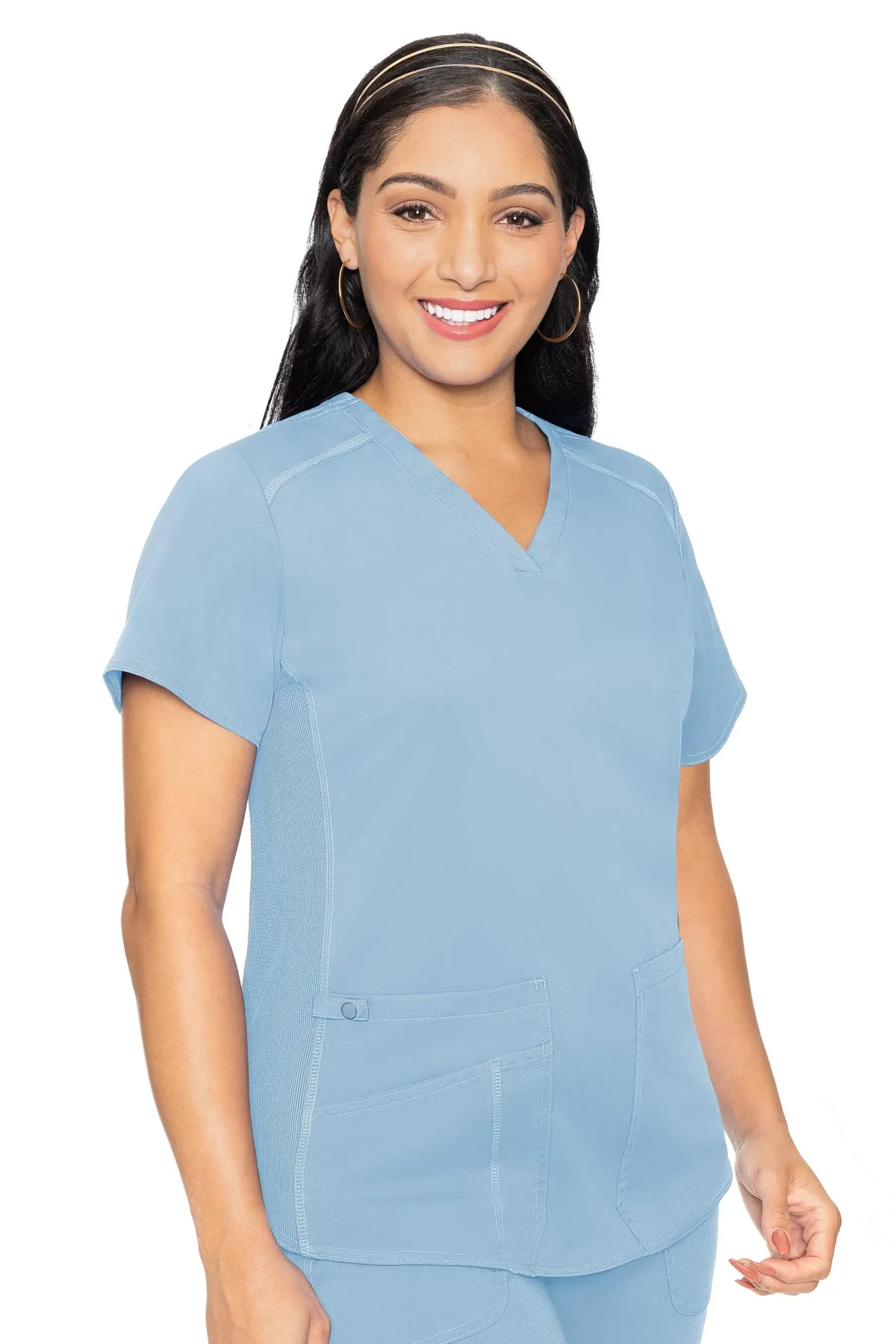 7459 V-NECK SHIRTTAIL TOP (Size: 2X-5X)