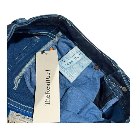 Acne Studios Bla Konst Blue Women's Jean Pants Size 26X29 Skinny Made in Italy
