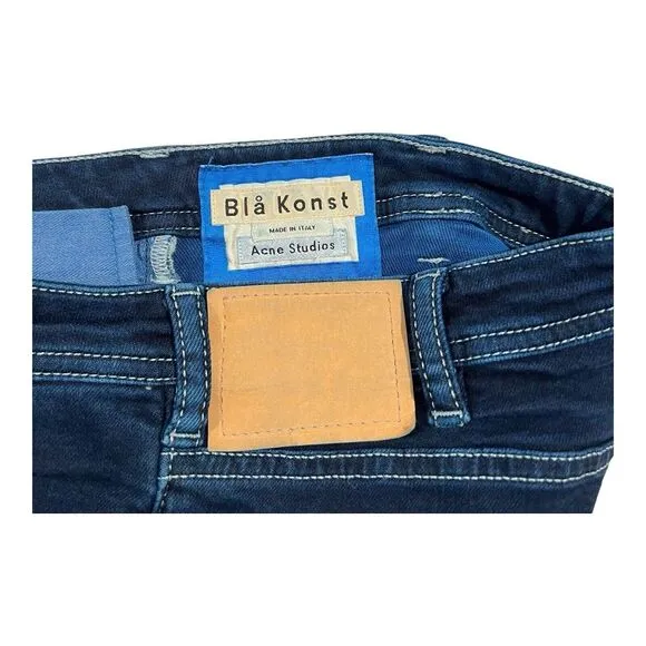 Acne Studios Bla Konst Blue Women's Jean Pants Size 26X29 Skinny Made in Italy