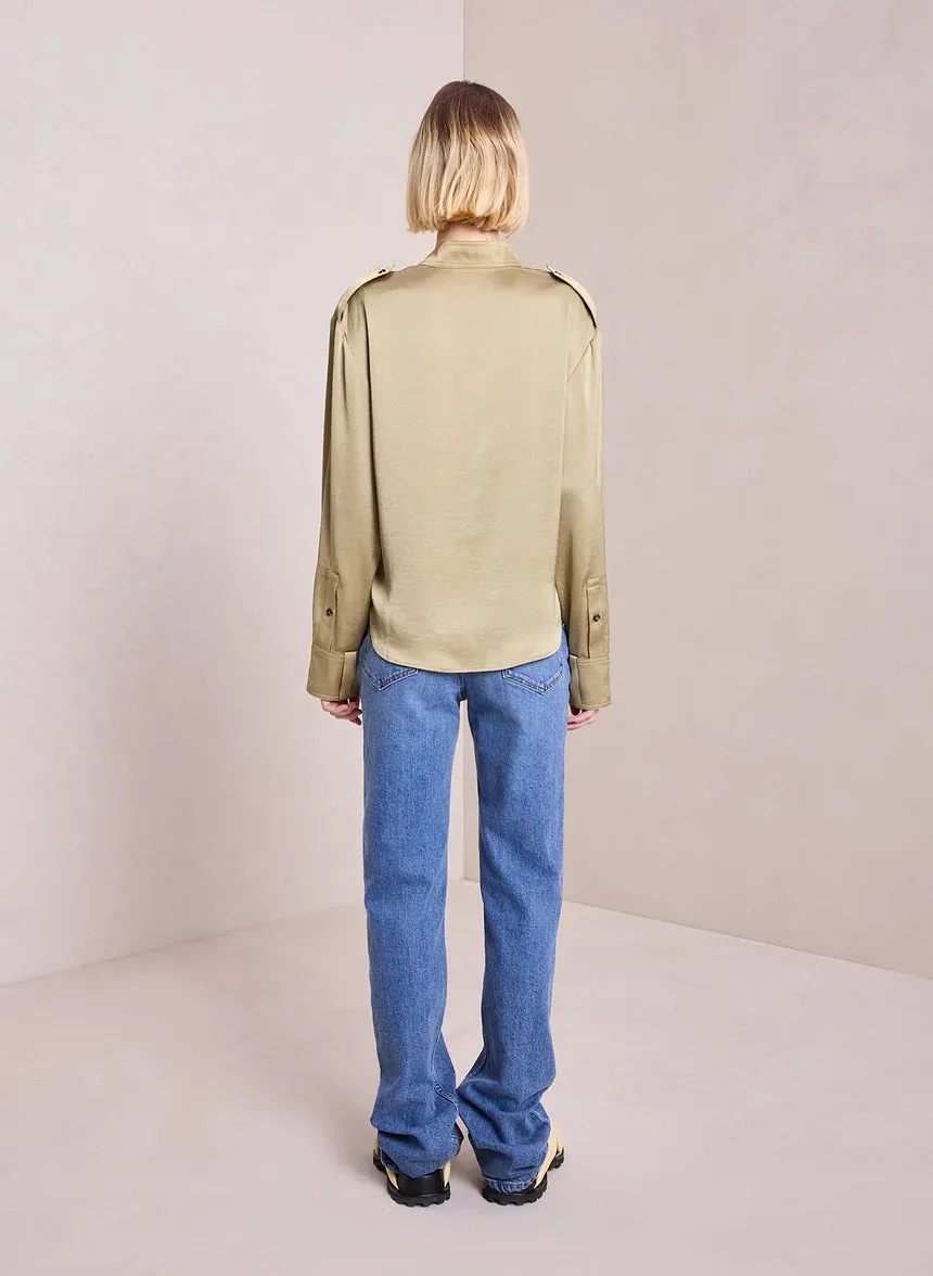A.L.C. - Oakley Satin Top - Elmwood