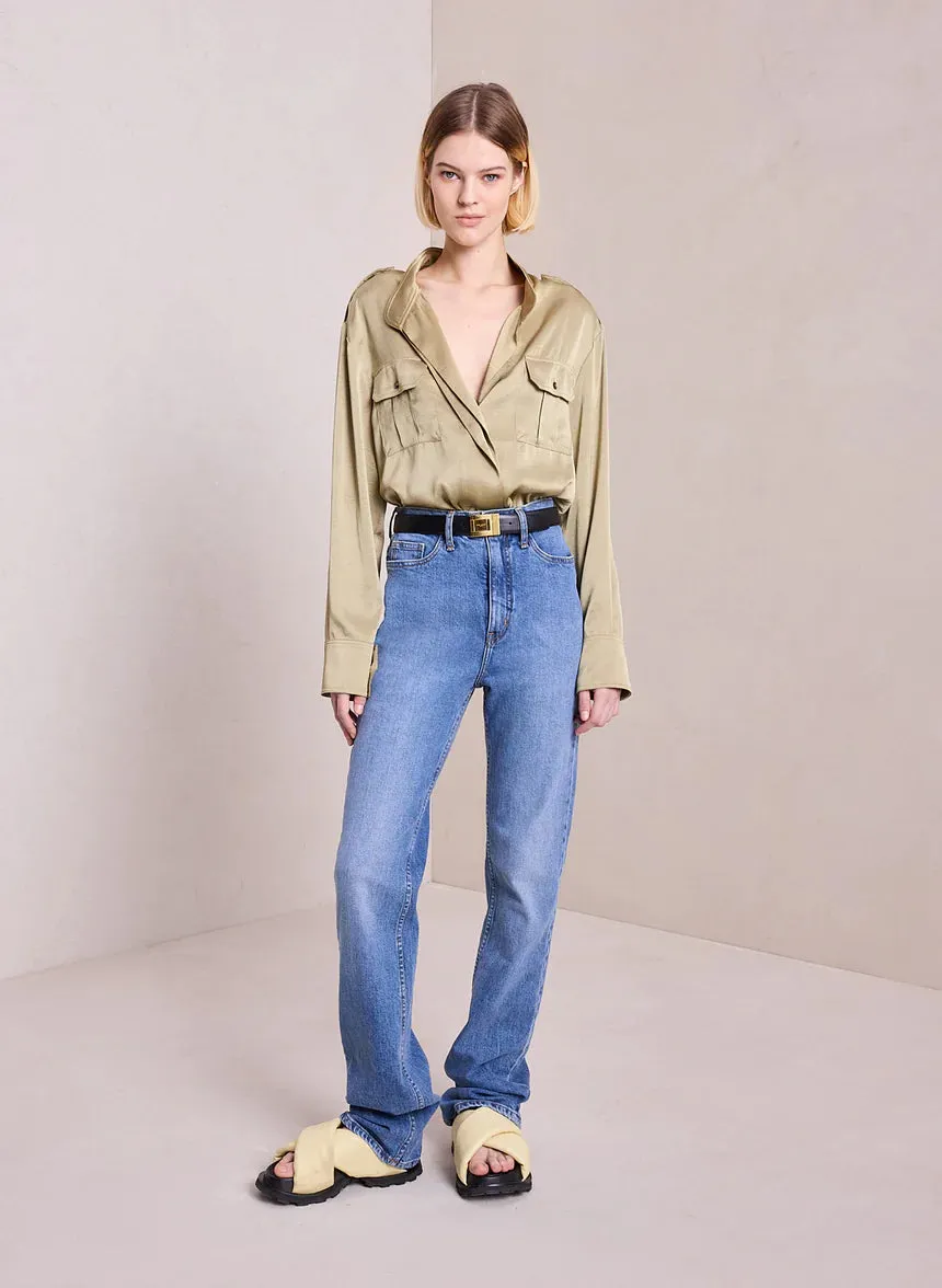A.L.C. - Oakley Satin Top - Elmwood
