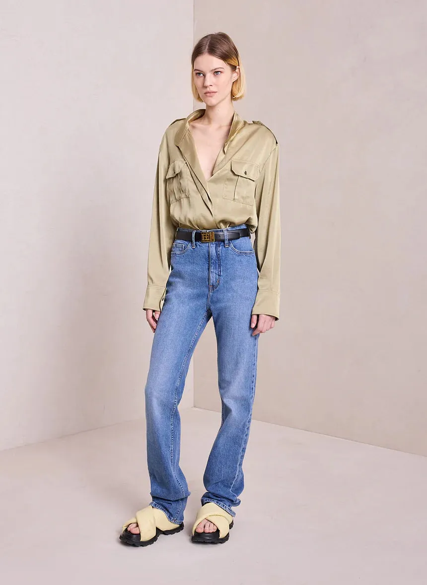 A.L.C. - Oakley Satin Top - Elmwood
