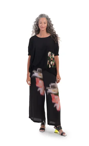 Alembika Jersey Garden Print Block Top
