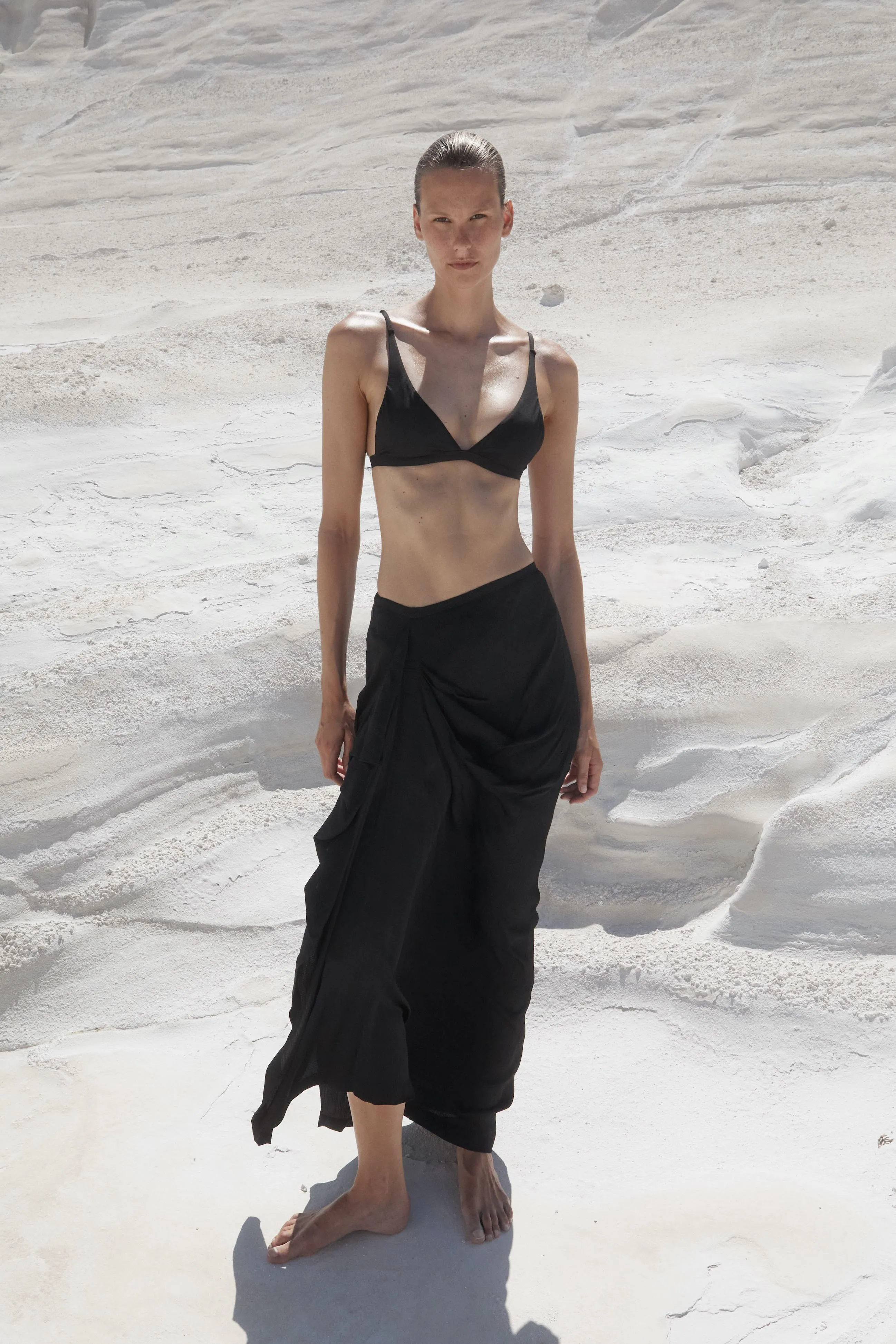 Ardea Draped Skirt - Black