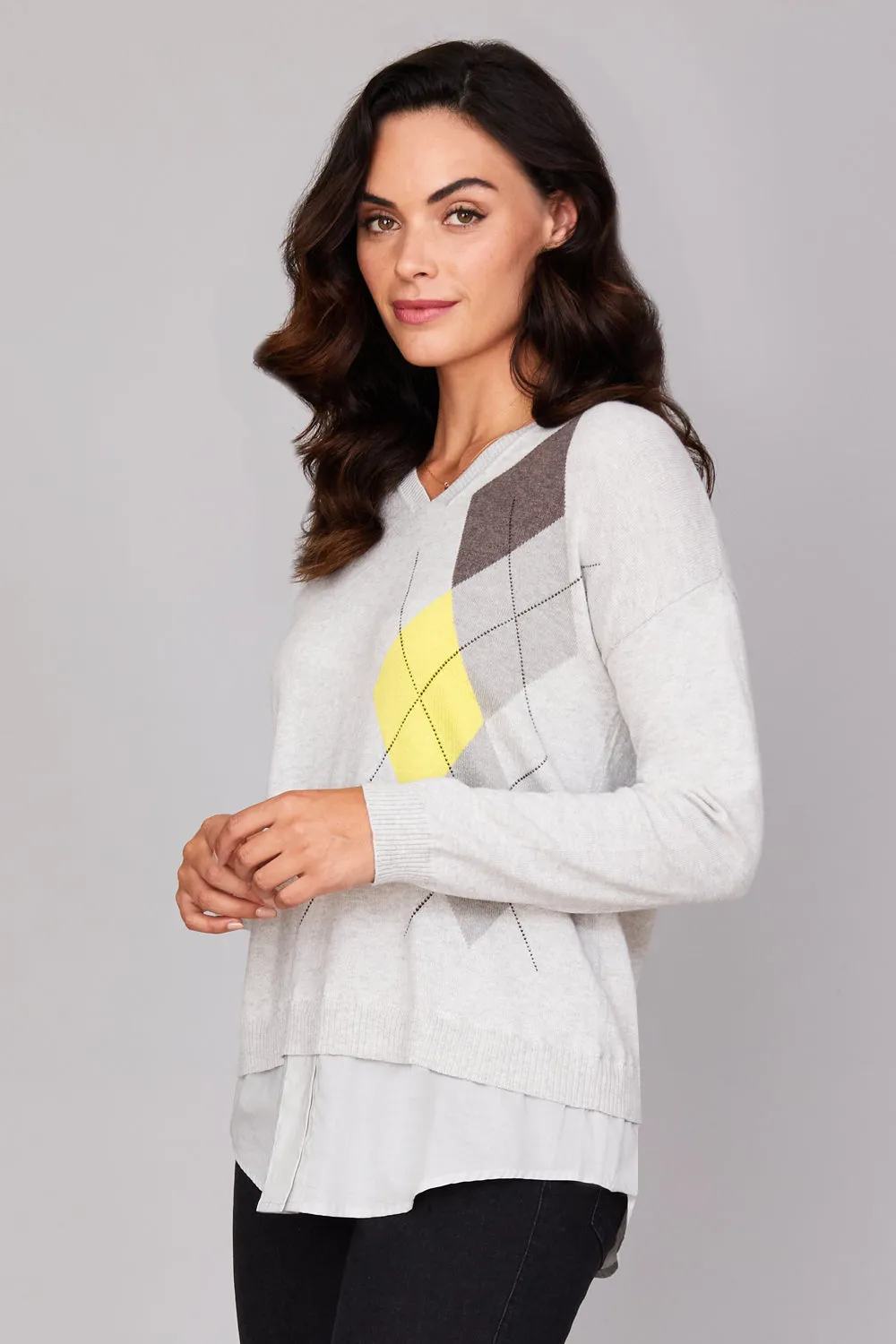 Argyle V Neck Sweater: FINAL SALE