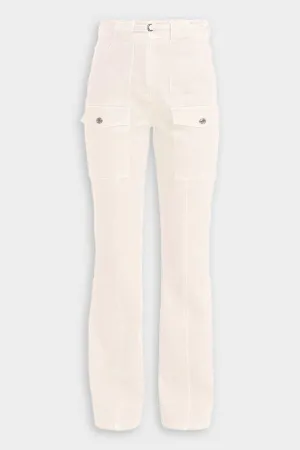 Aspen High Waisted Flare Pant in Ecru