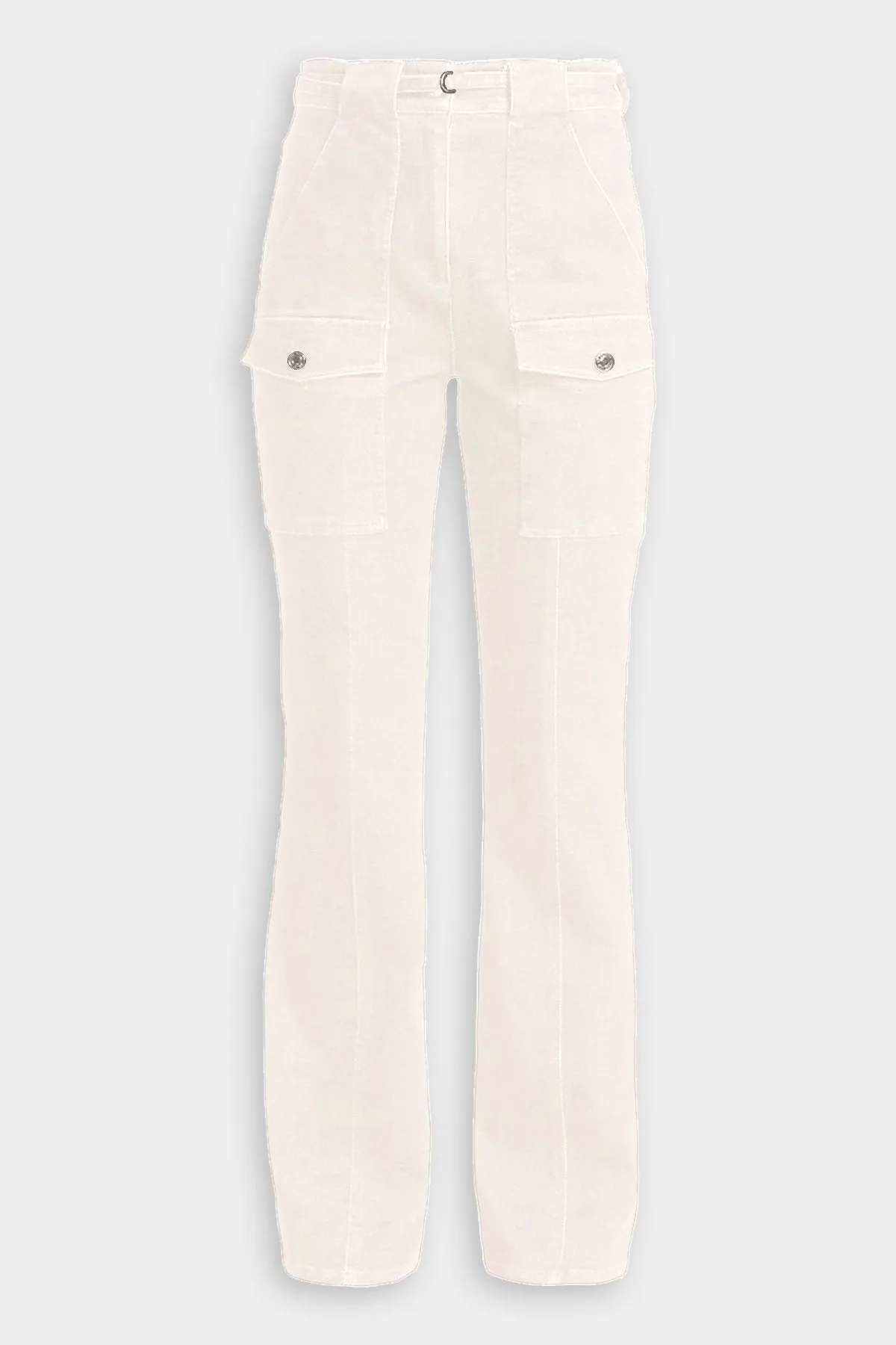 Aspen High Waisted Flare Pant in Ecru