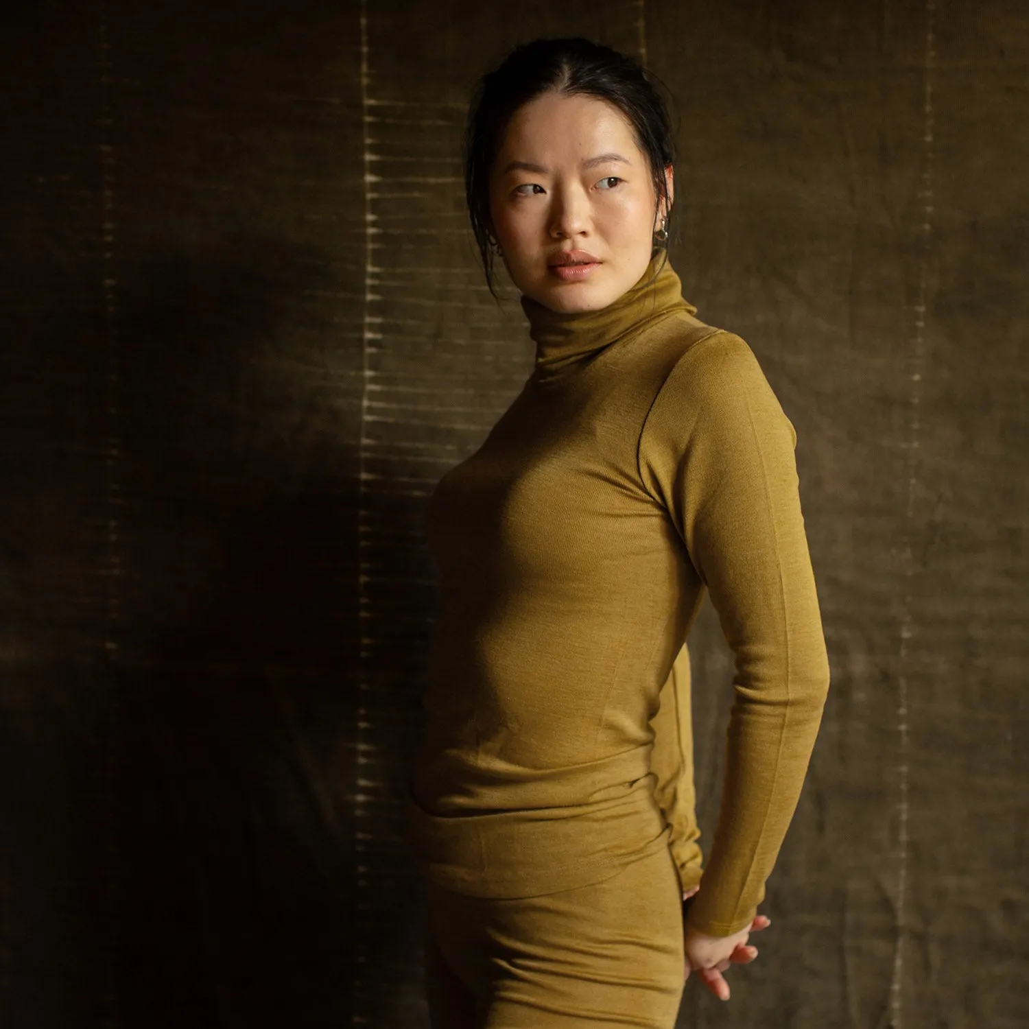 Auk Womens Top - Merino Wool & Silk - Pistachio