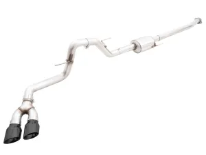 AWE 0FG 21  Ford F150 Dual Side Exit Cat-Back Exhaust - 4.5in Diamond Black Tips