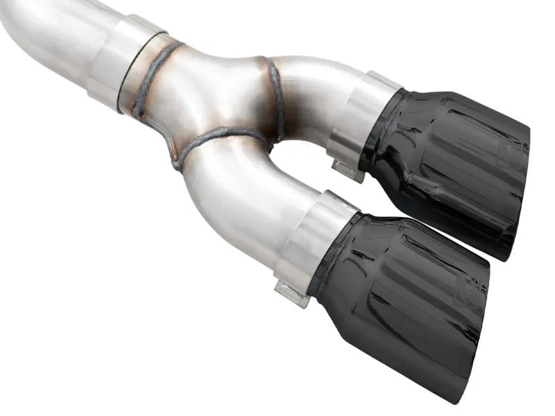 AWE 0FG 21  Ford F150 Dual Side Exit Cat-Back Exhaust - 4.5in Diamond Black Tips