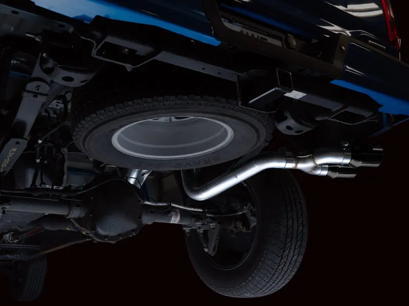 AWE 0FG 21  Ford F150 Dual Side Exit Cat-Back Exhaust - 4.5in Diamond Black Tips