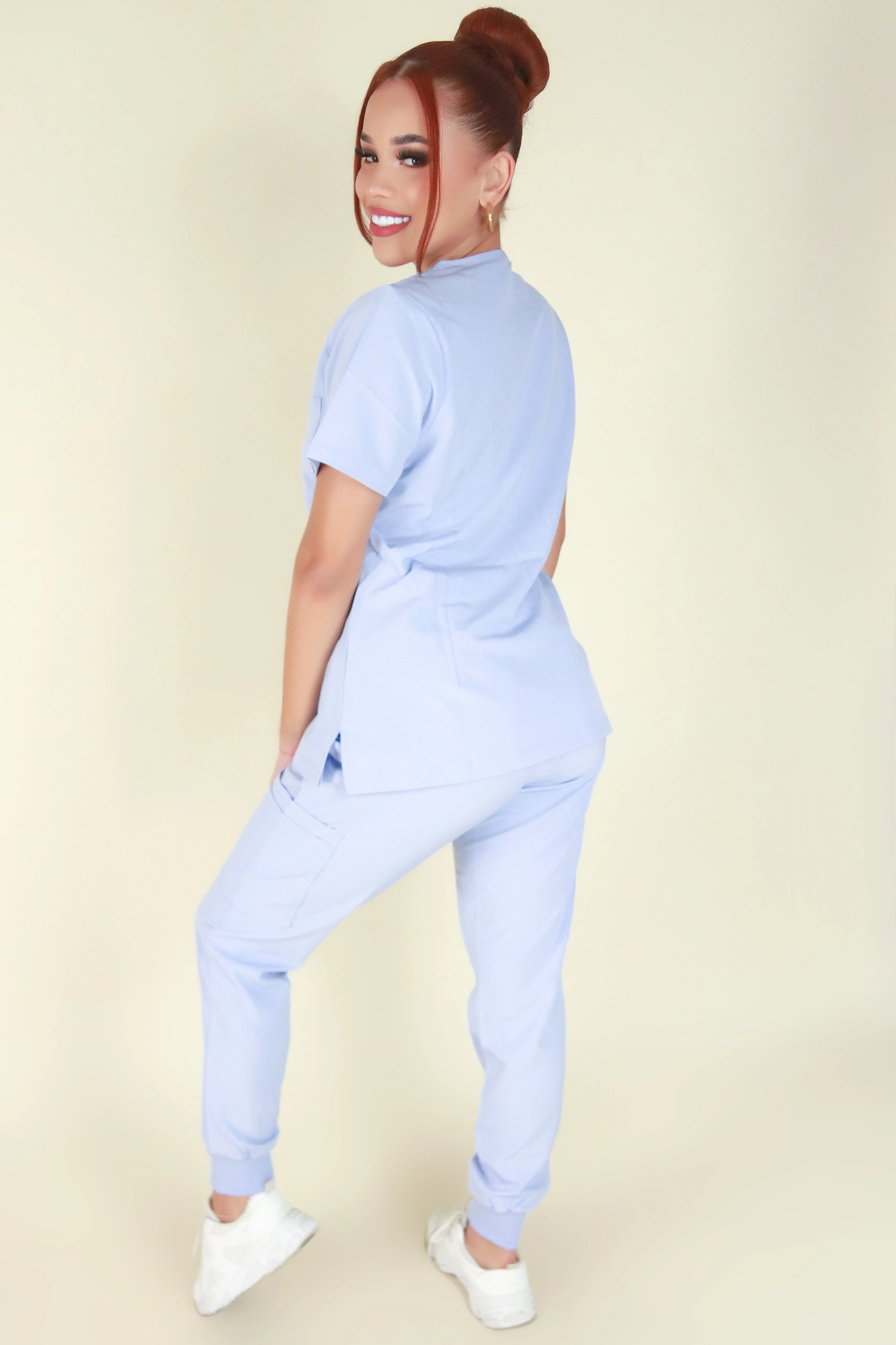 BE PATIENT WITH ME SCRUB TOP