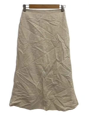 Beige Linen Straight Skirt LB