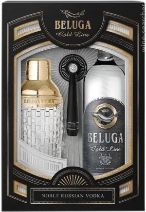 Beluga Gold Line Noble Russian Vodka Gif Set  & Shaker 750 ml
