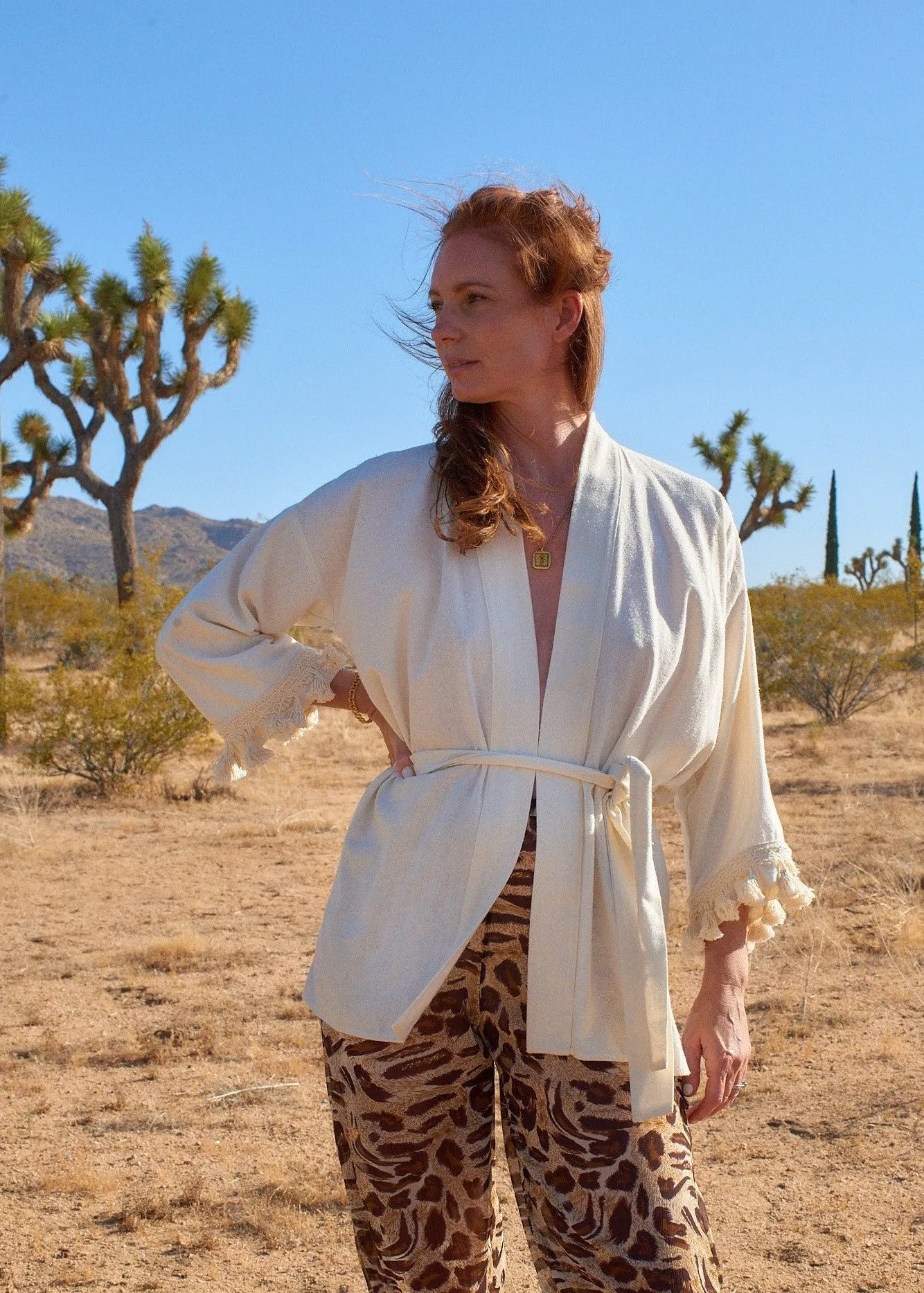 Bianca Kimono Top in Raw Silk