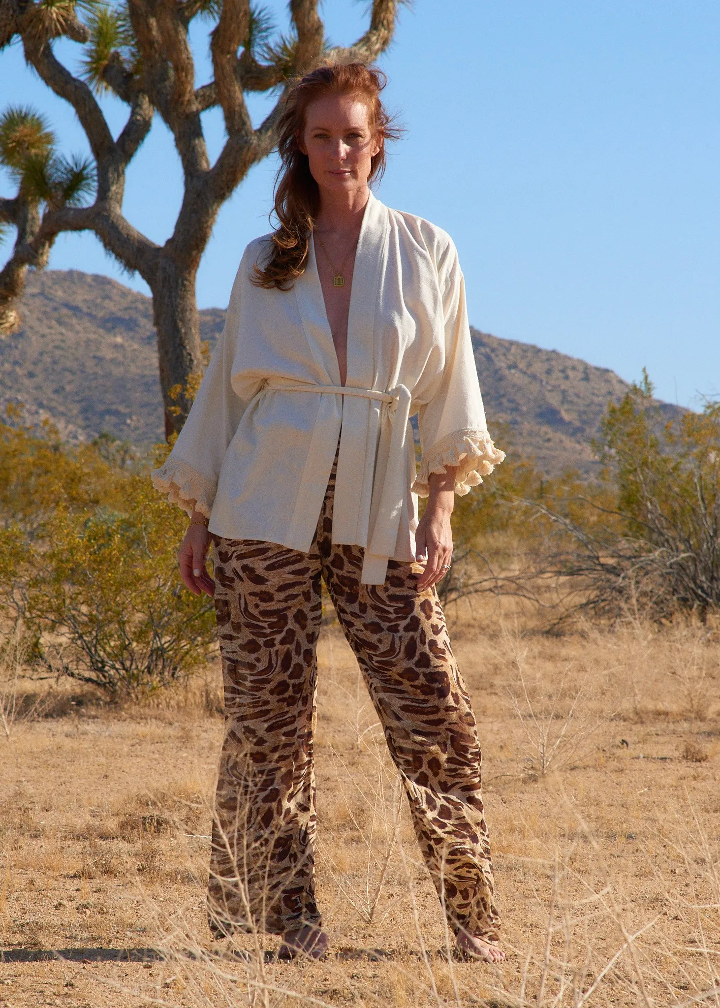 Bianca Kimono Top in Raw Silk