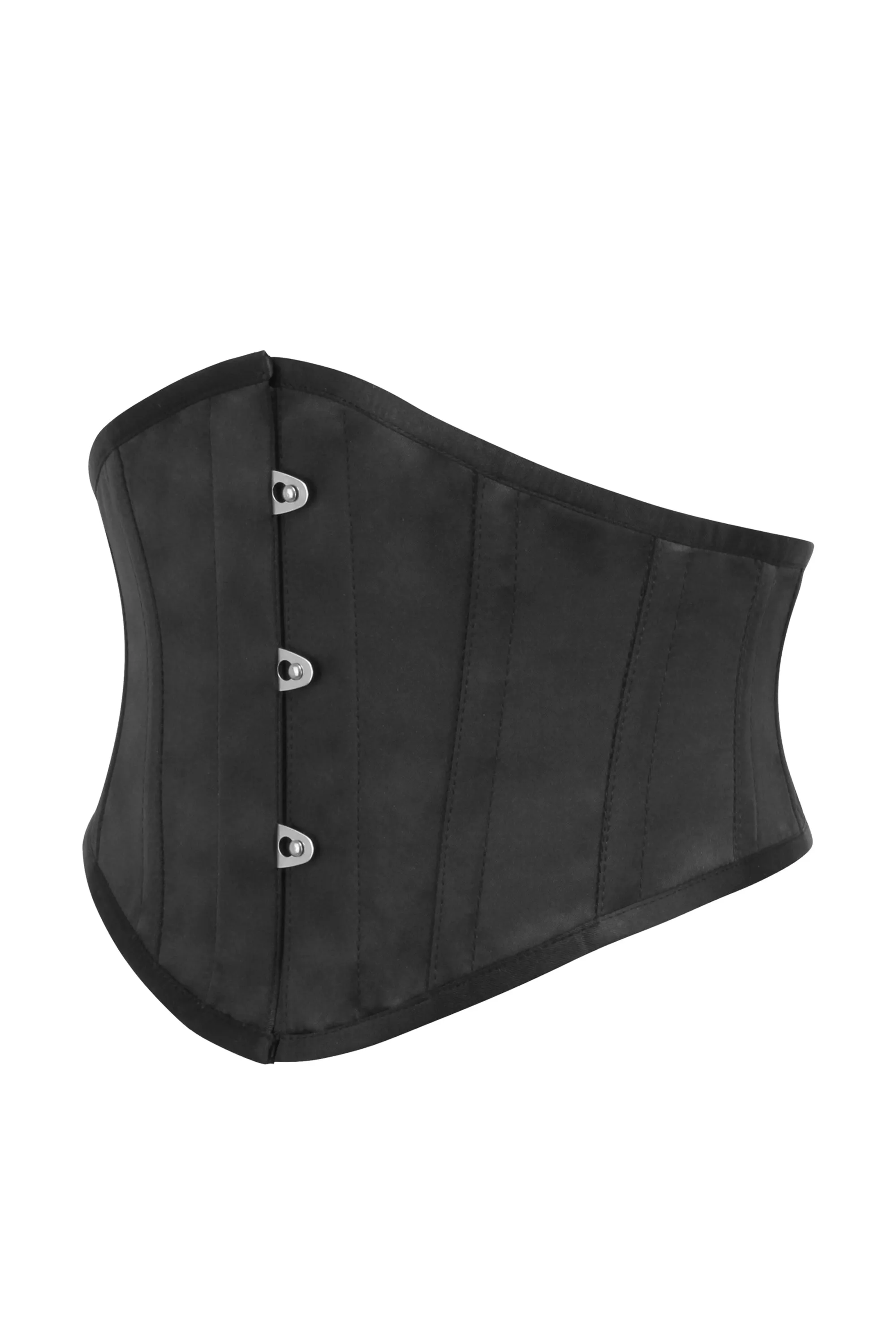 Black Satin Waspie Corset