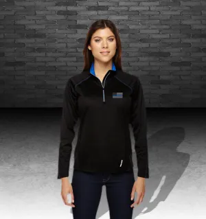 Blue Line Radar Women's Quarter-Zip Performance Long-Sleeve Top