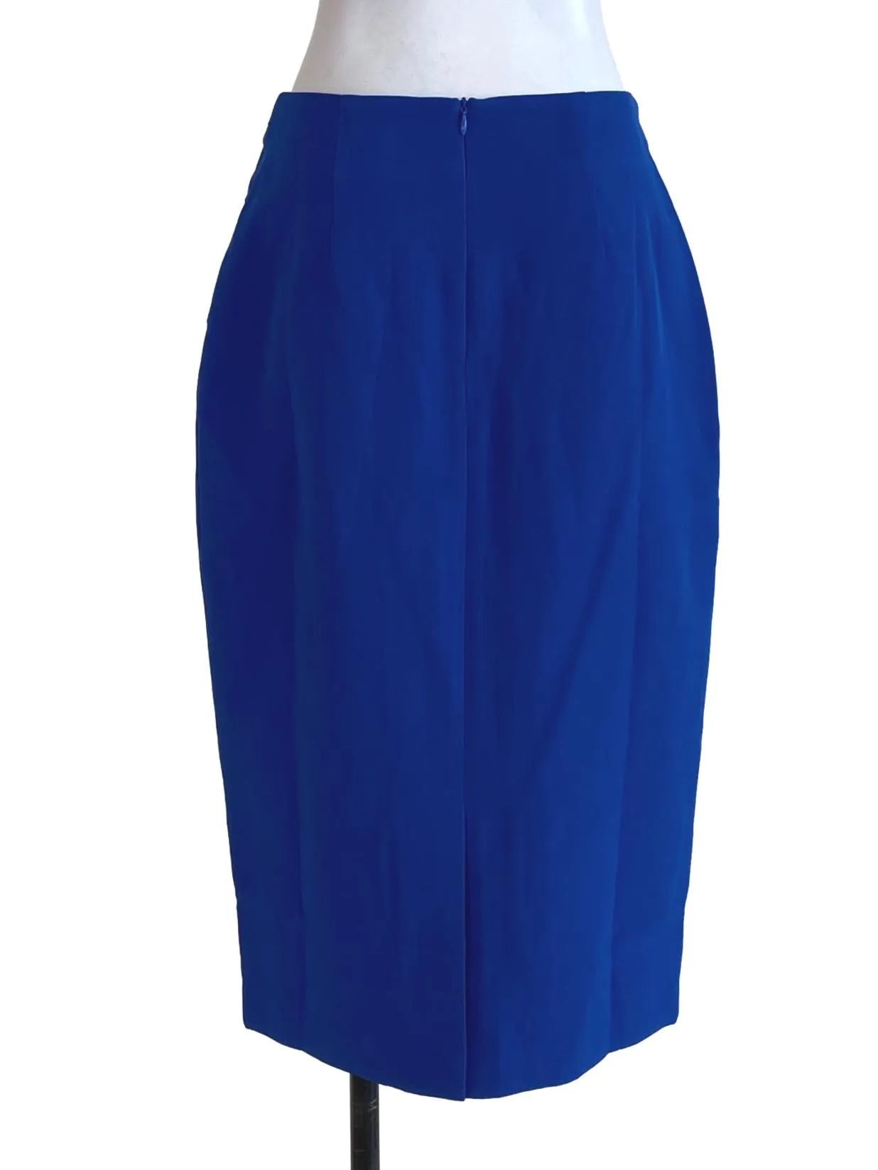 Blue Plain Straight Skirt LB