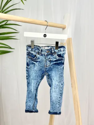 Blue Skinny Distressed Jeans
