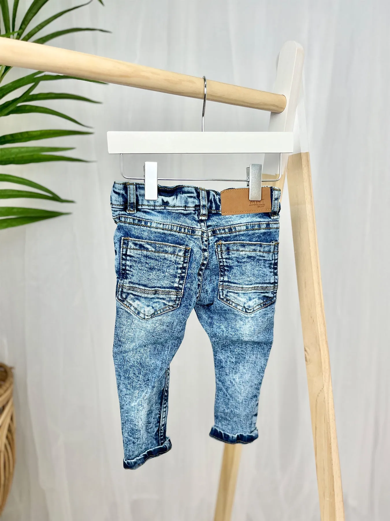 Blue Skinny Distressed Jeans