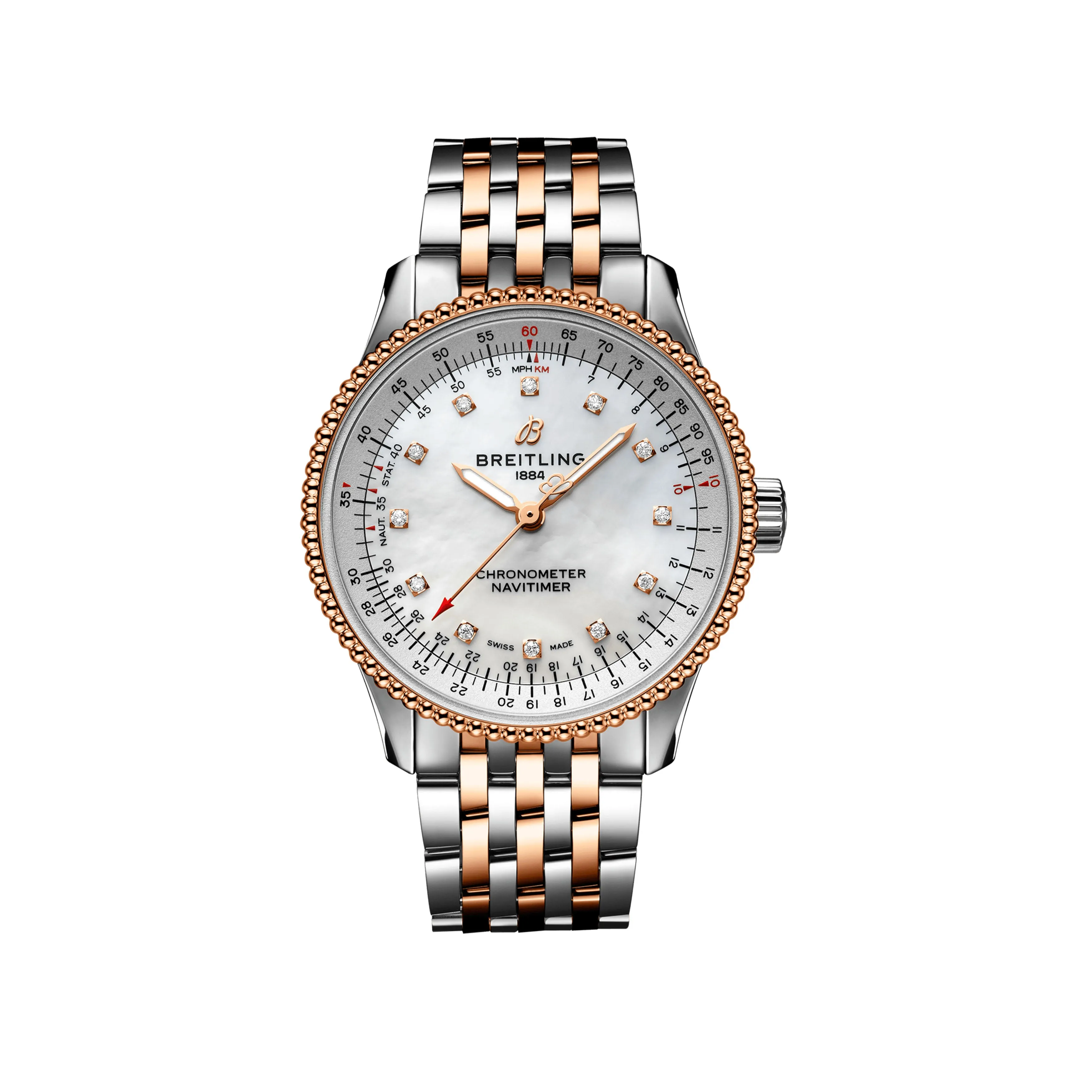 Breitling Navitimer Automatic Watch, 35mm Mother Of Pearl Dial, U17395211A1U1