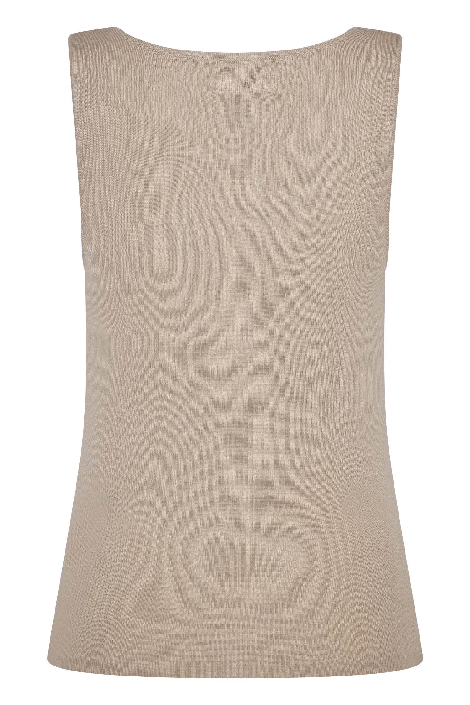 Brenda Draped Front Knit Top - Stone