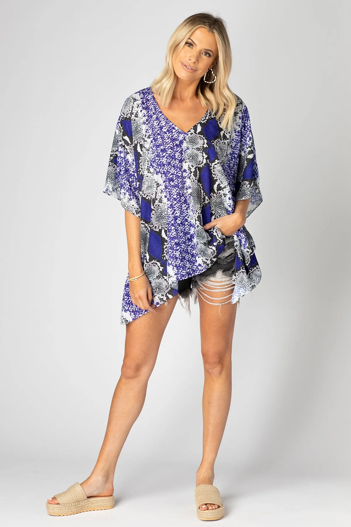 BuddyLove: North Flowy Tunic - Purple Boa