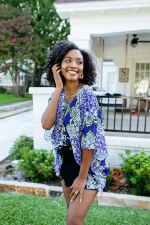 BuddyLove: North Flowy Tunic - Purple Boa