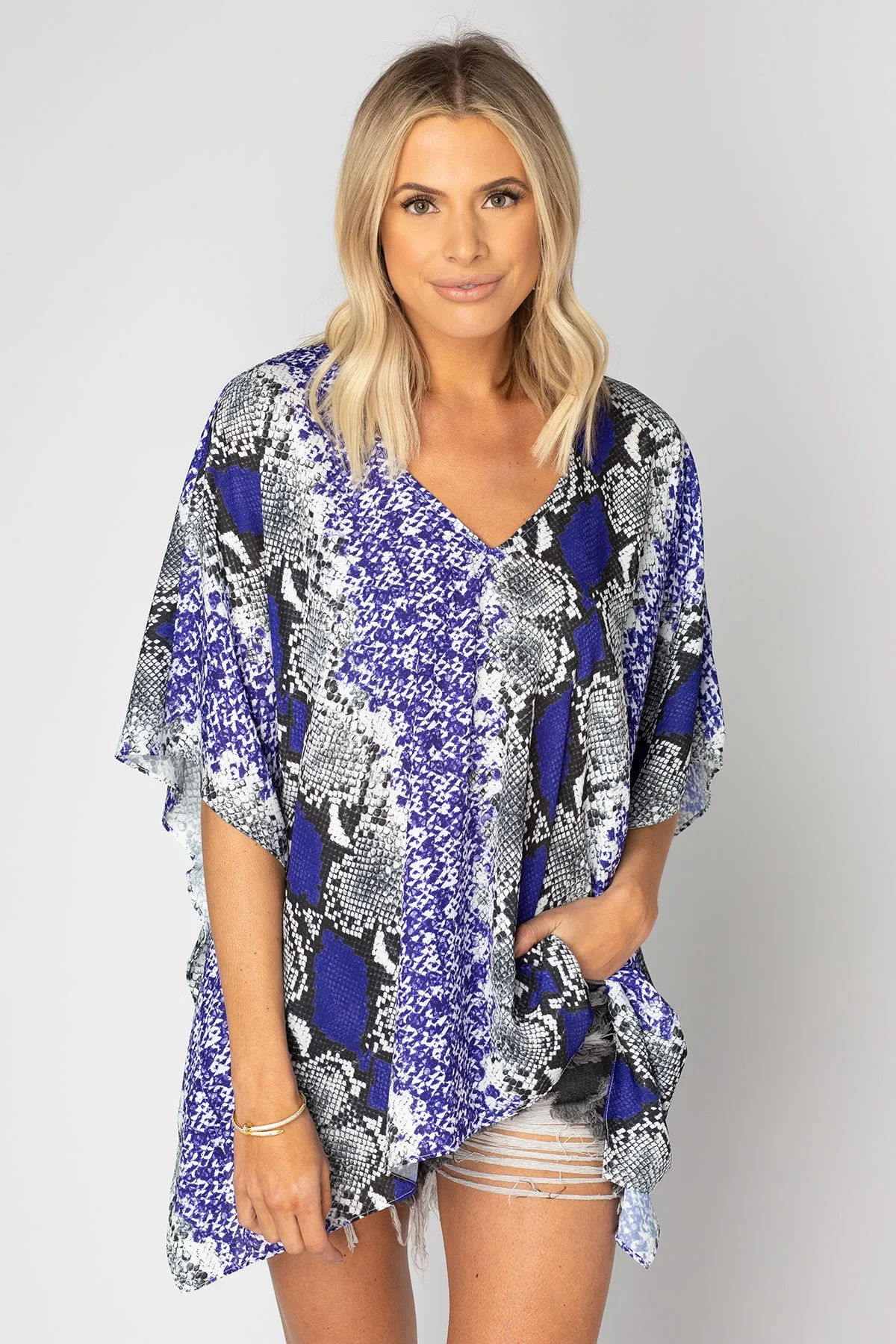BuddyLove: North Flowy Tunic - Purple Boa