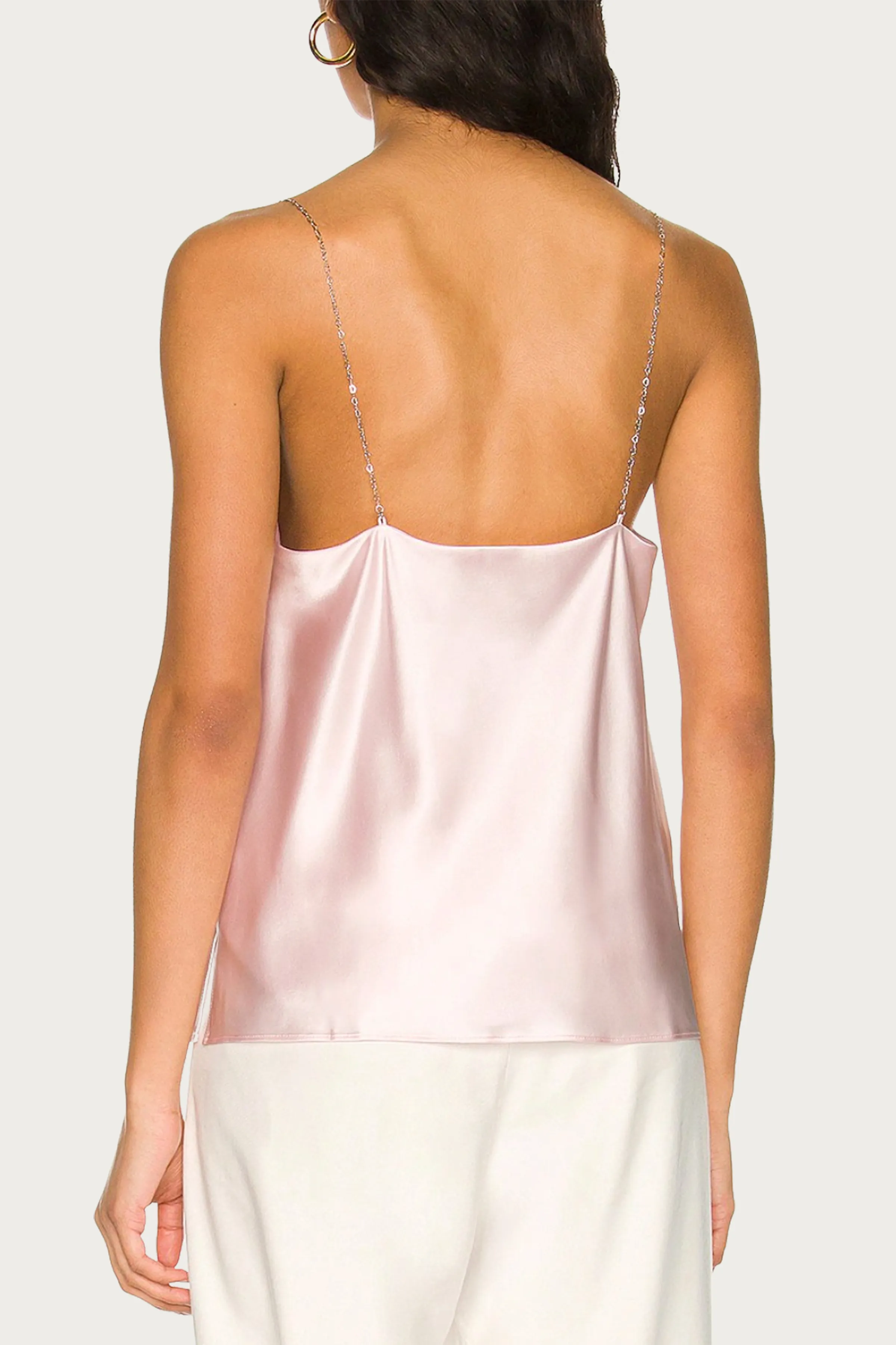 BUSY HEART COWL-NECK SILK-BLEND CAMISOLE