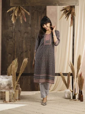 Buy Blue Muslin Kurta for Women's Comfort Fit Casual Wear - Zola