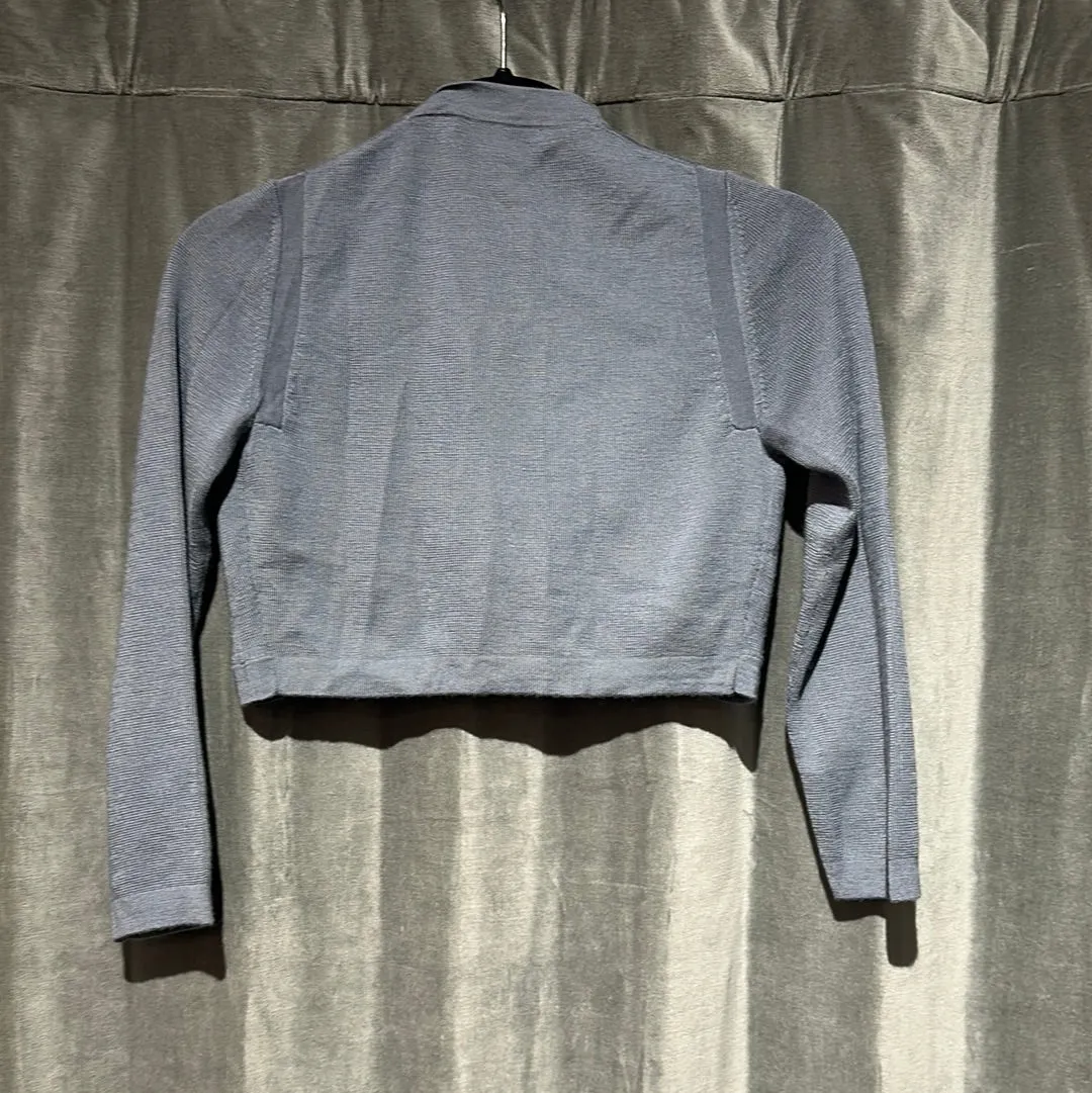 CAROLINA HERRERA Slate Blue Cashmere/Silk Blend Shrug