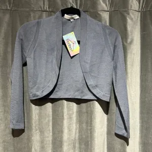 CAROLINA HERRERA Slate Blue Cashmere/Silk Blend Shrug
