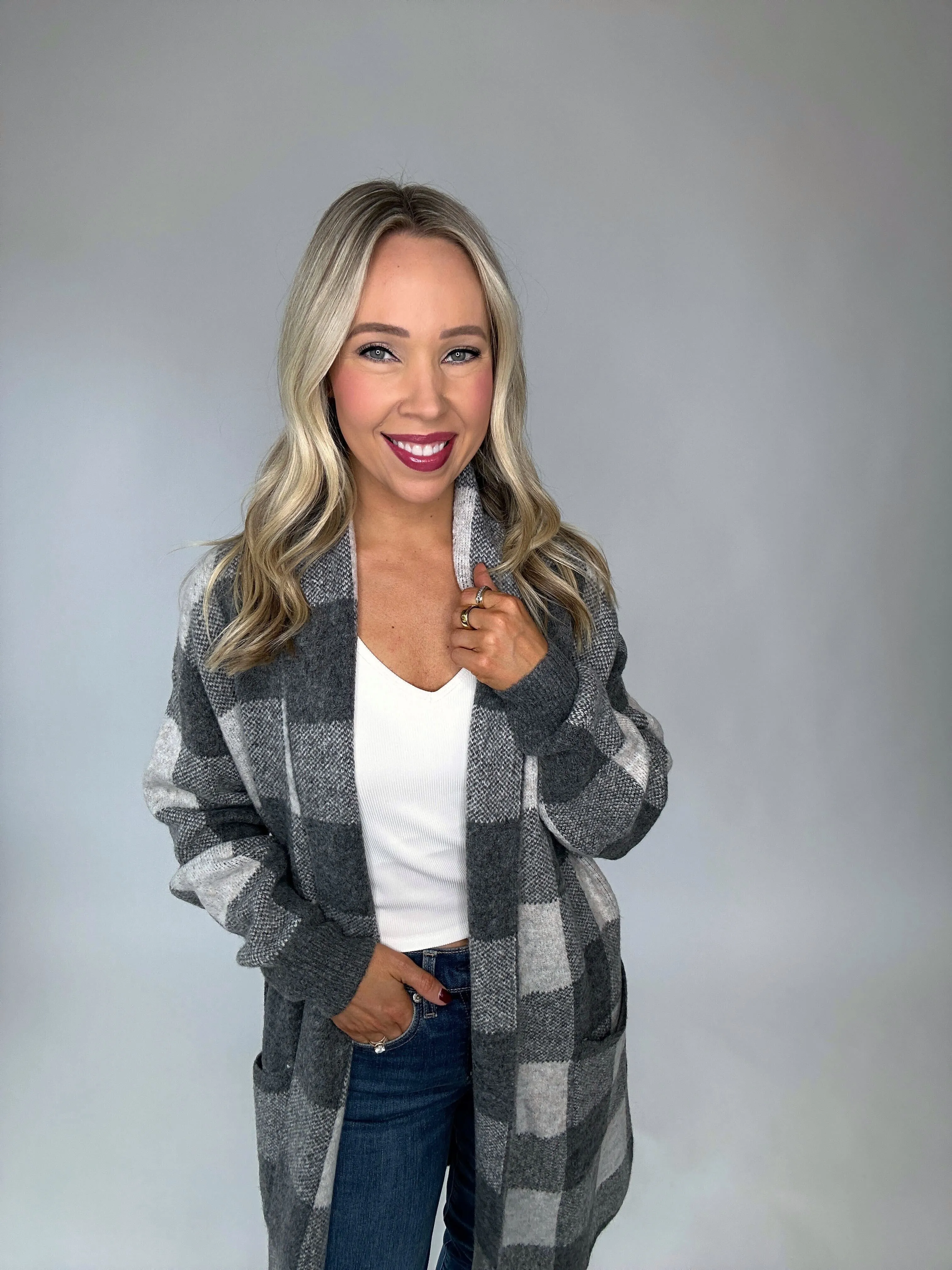 Catch A Chill Cardigan - Grey