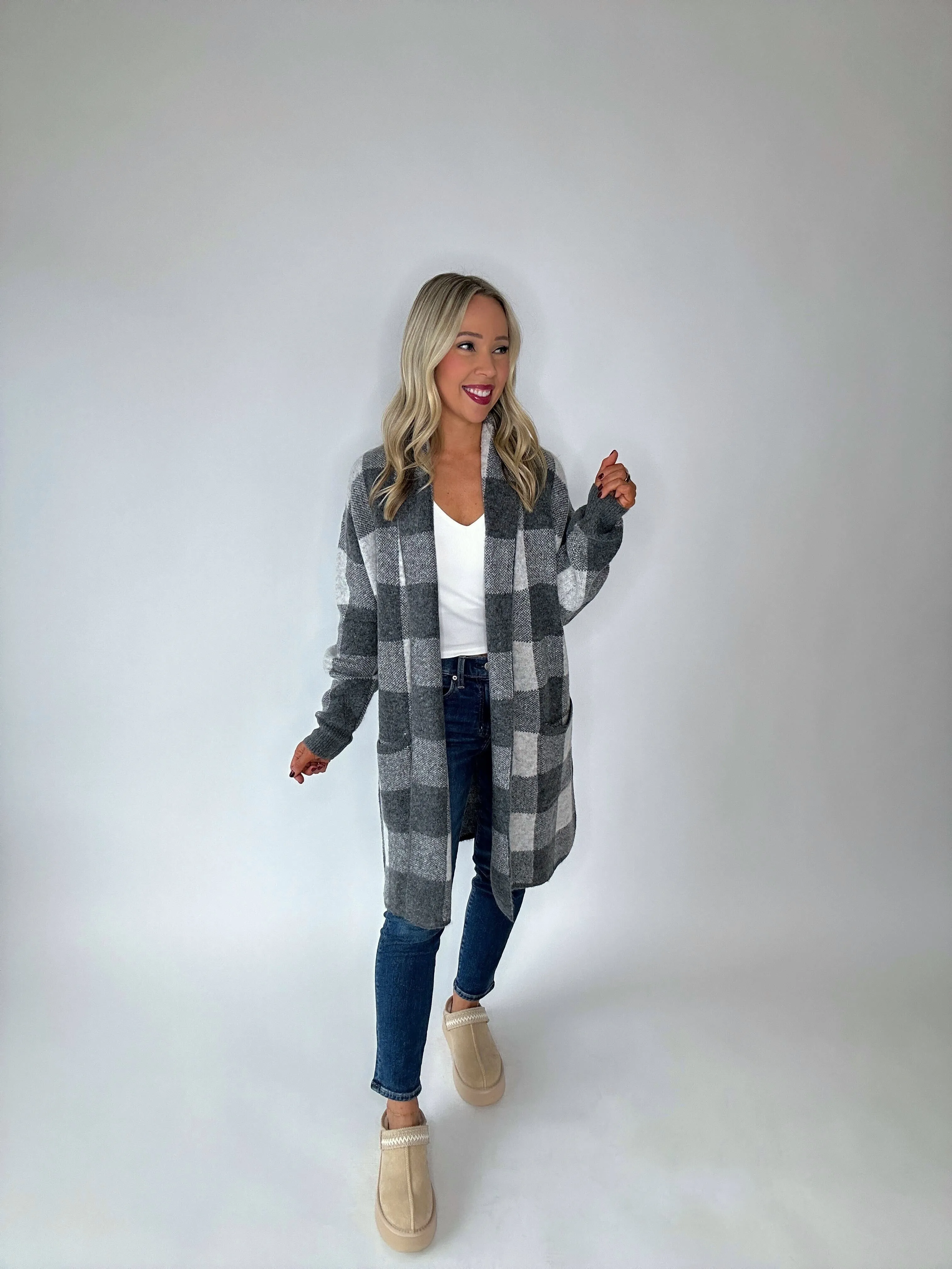 Catch A Chill Cardigan - Grey