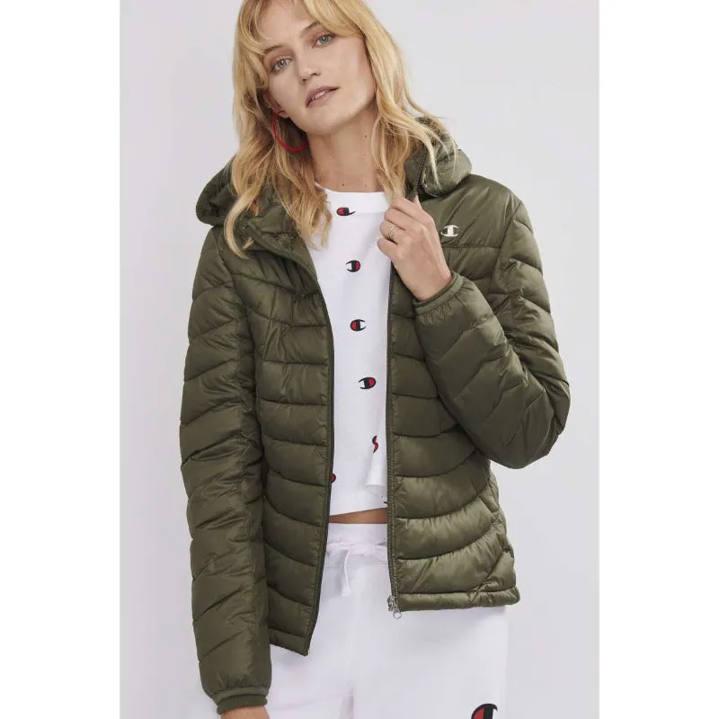 CHAMPION WOMENS PUFFER JACKET KHAKI