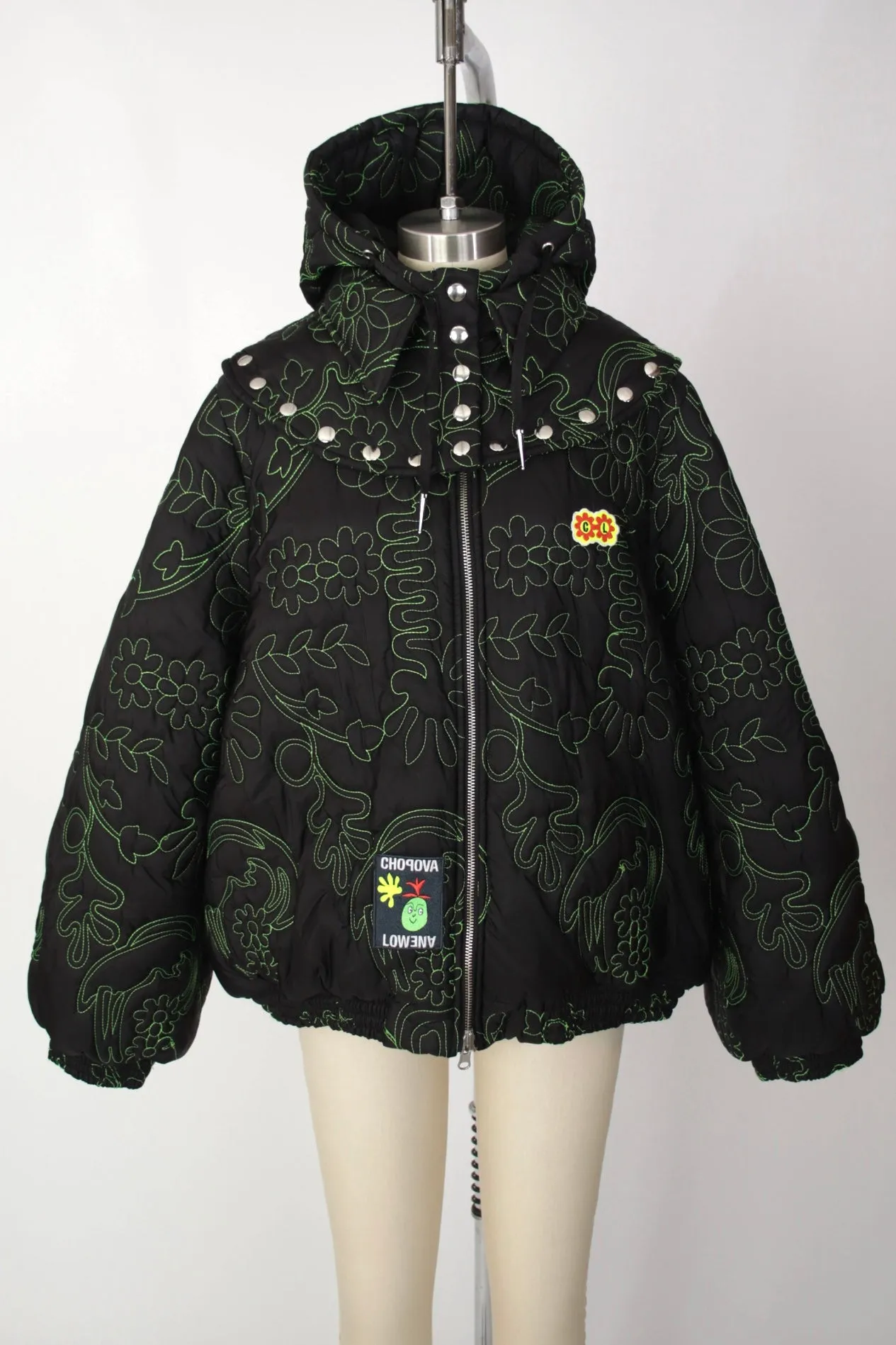 Chopova Lowena Reversible Embroidered & Fleece Jacket