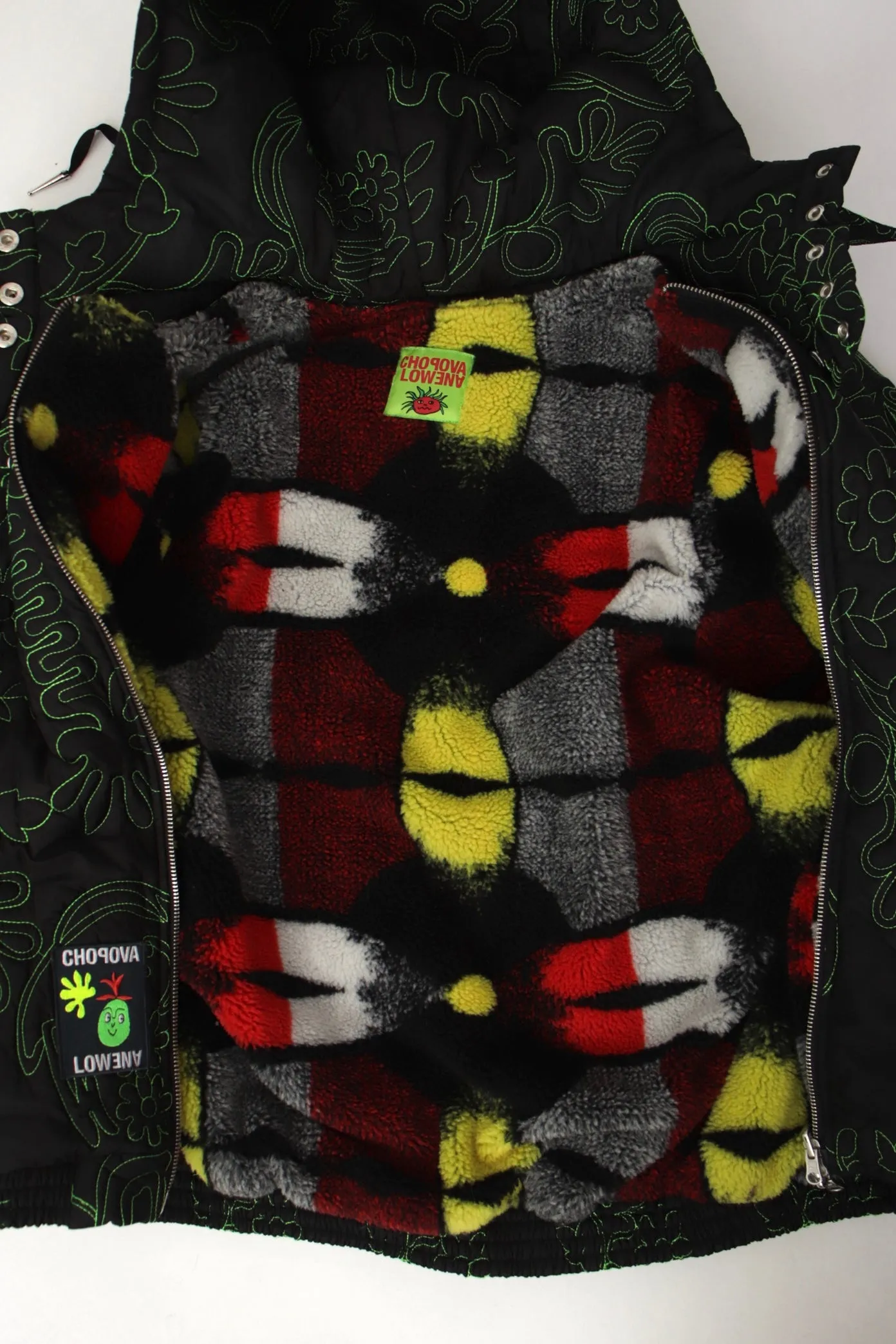 Chopova Lowena Reversible Embroidered & Fleece Jacket