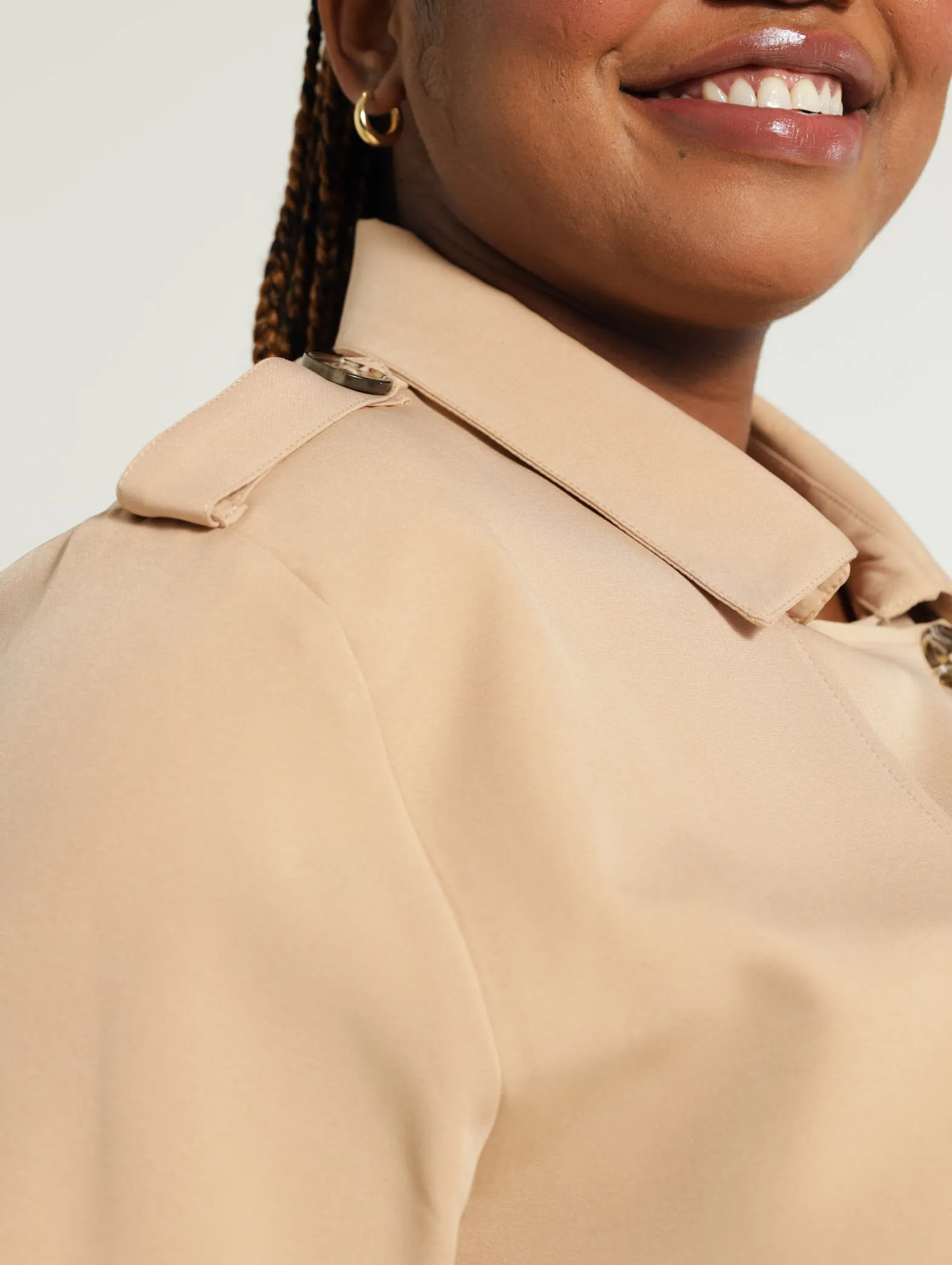 Cropped Trench - Camel