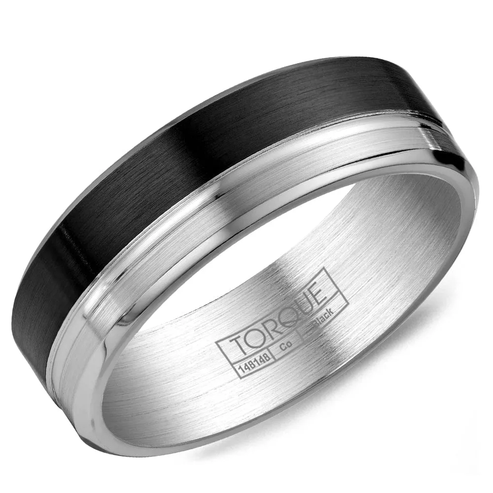 Crown Ring Black Cobalt Wedding Band