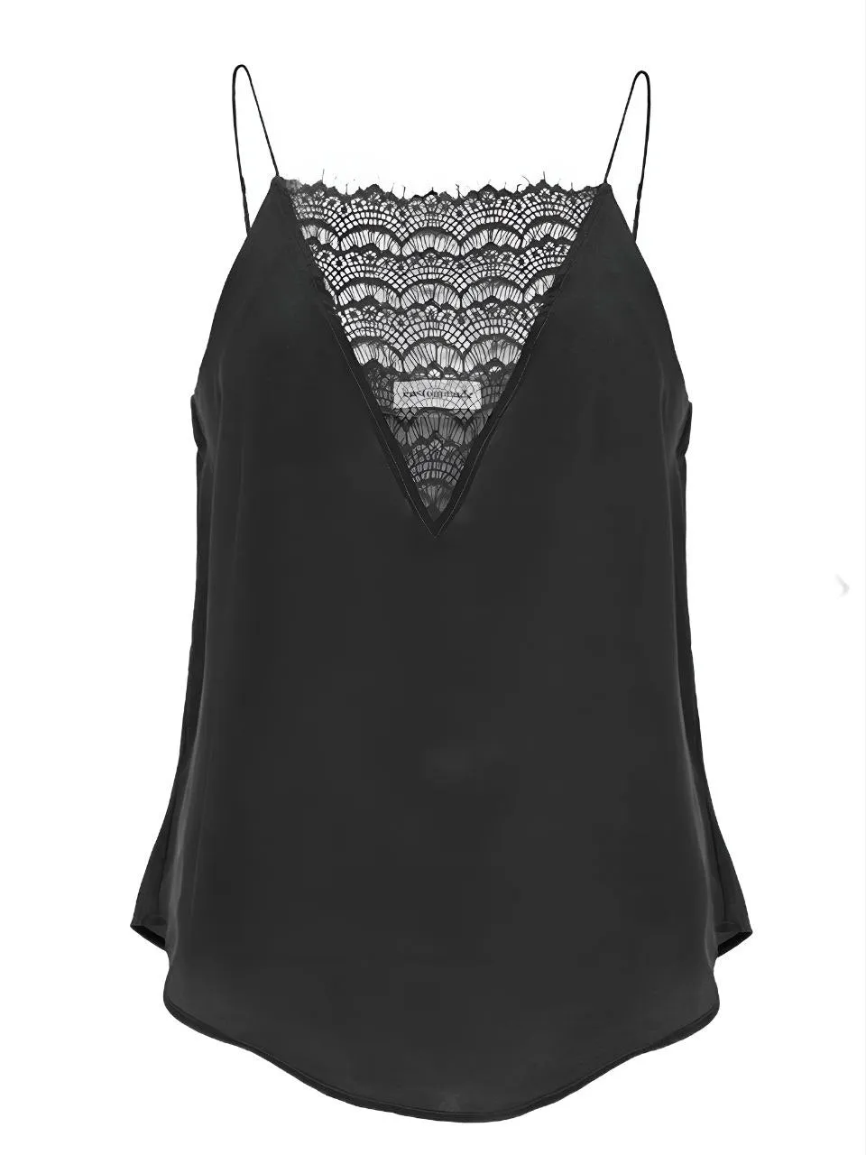 CUSTOMMADE Women's Black Anthractive Elvira Tank Top #9993 38 NWT