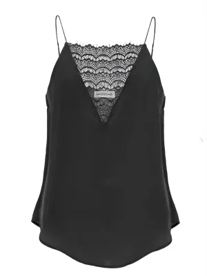 CUSTOMMADE Women's Black Anthractive Elvira Tank Top #9993 38 NWT